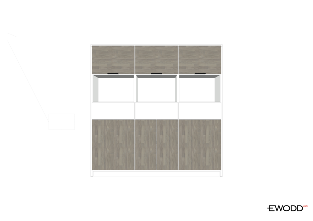 regał półotwarty do salonu, regały na wymiar ewodd.com